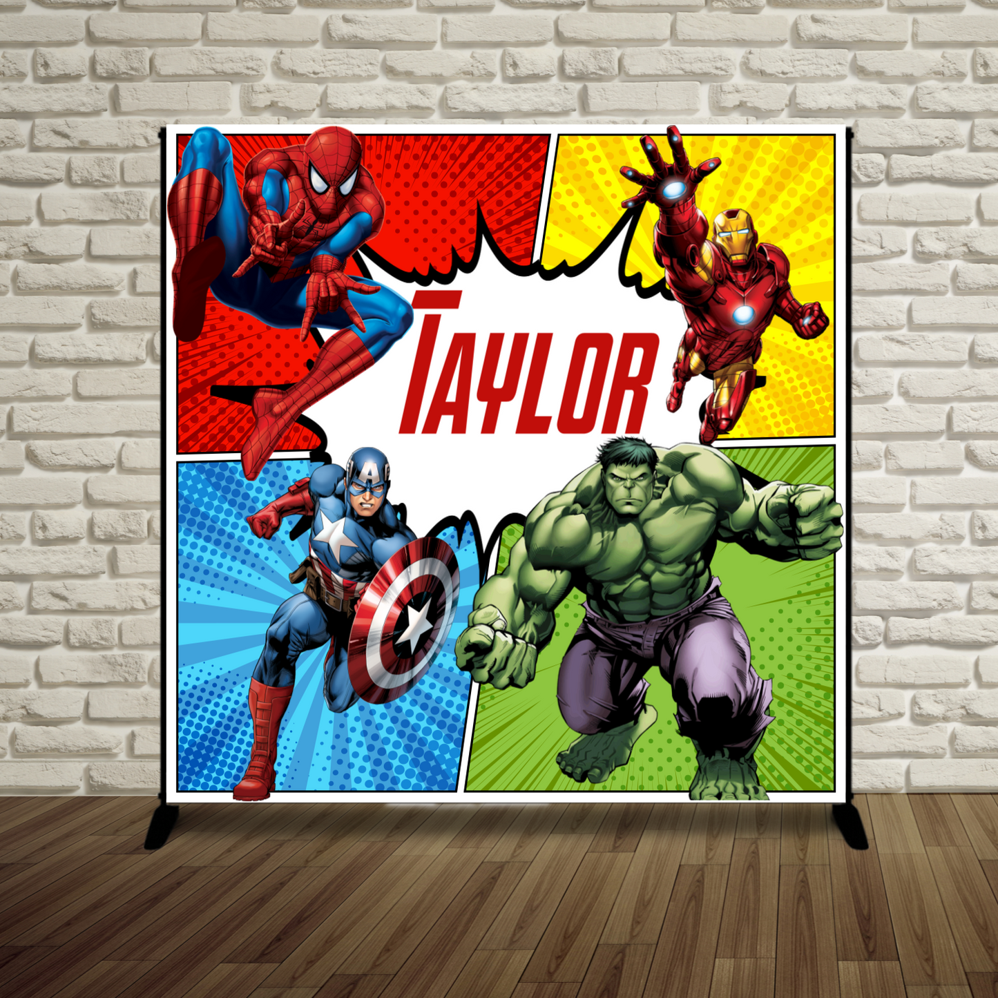 Comic Avengers Backdrop (Custom Print or Digital File)