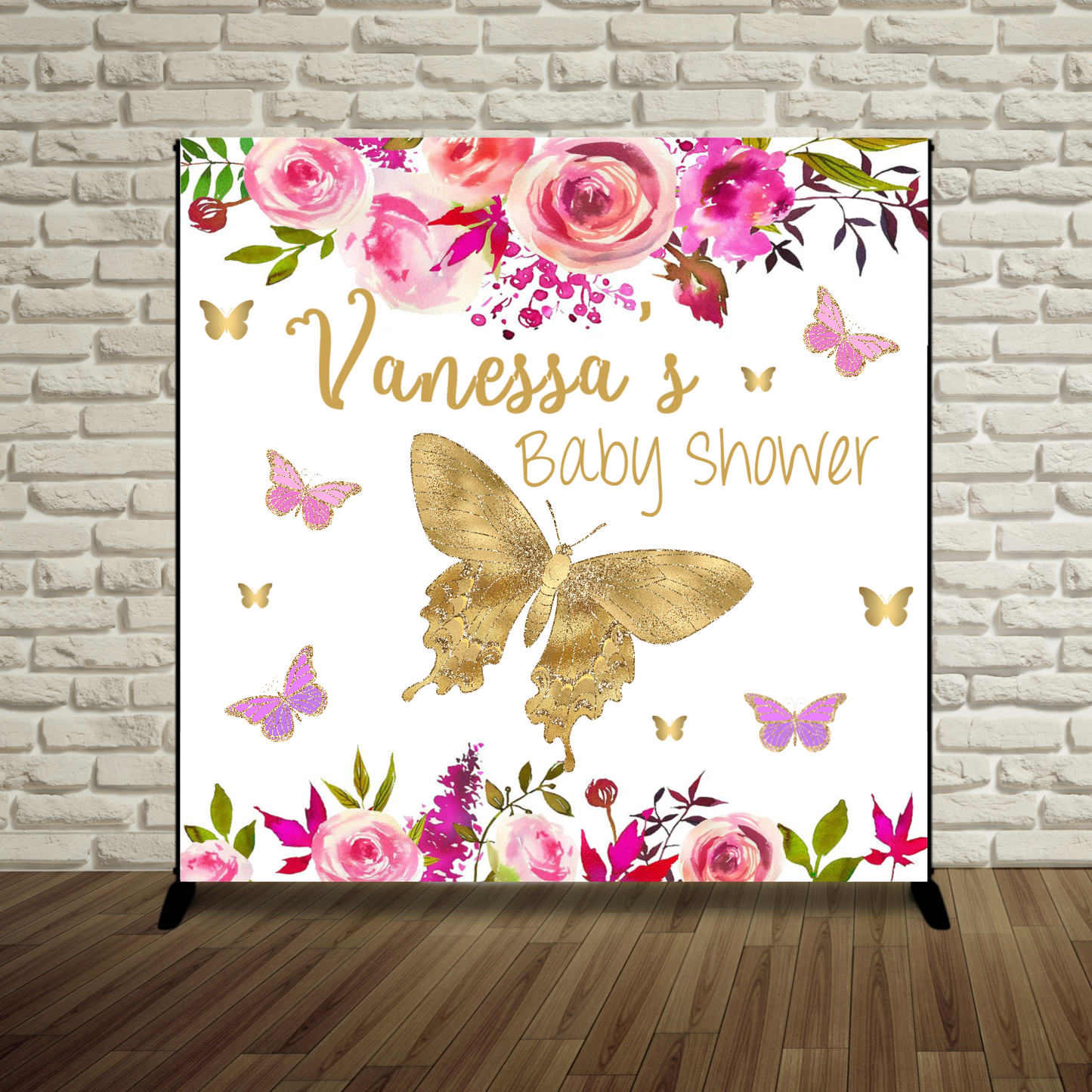 Golden Butterfly Backdrop (Custom Print or Digital File)