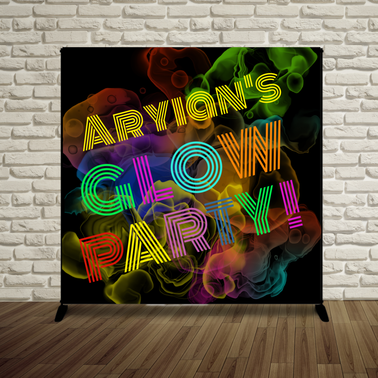 Glow Party Backdrop (Custom Print or Digital File)