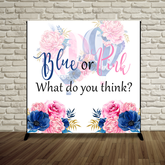 Hot Air Balloon Gender Reveal Backdrop